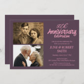 2 Foto Modernes 50. Hochzeitstag Einladung (Vorne/Hinten)