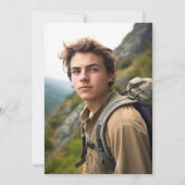 2 Foto Modernes Script Abschluss Ankündigung (Rückseite)