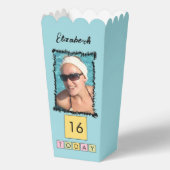 2 Foto Name 16. *Jedes Alter lila Popcorn hinzufüg Geschenkschachtel (Vorderseite)