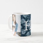 2 Foto | Navy Floral Kaffeetasse (Vorderseite Links)