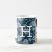 2 Foto | Navy Floral Kaffeetasse (Mittel)