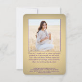 2 Foto Neue Adresse Lila Gold Script Abschluss Dankeskarte (Rückseite)