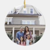 2 Foto Neue Zuhause First Xmas Gray Imitats Wood R Keramik Ornament (Hinten)