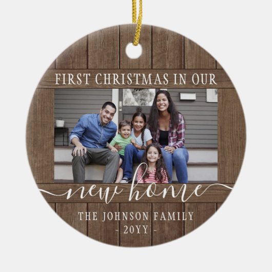 2 Foto Neue Zuhause First Xmas Rustikale Imitate H Keramik Ornament (Vorne)