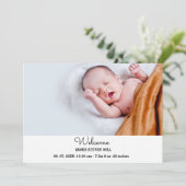 2 Foto Neugeborene Geburtsankündigung Ankündigung (Stehend Vorderseite)