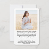 2 Foto New Address Simple Typografy Abschluss Dankeskarte (Rückseite)