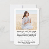 2 Foto New Address White Typografy Abschluss Dankeskarte (Rückseite)