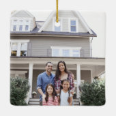 2 Foto New Zuhause First Christmas Imitats Weißer  Keramikornament (Rückseite)