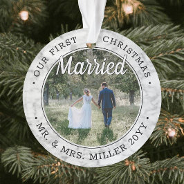 2 Foto Newlyweds Erste Weihnachten Verheiratete Im Ornament