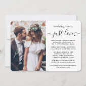 2 Foto Nichts Besonderes Nur Liebe Hochzeitsempfan Einladung (Vorderseite)