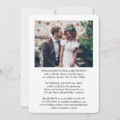 2 Foto Nichts Extravagant nur Liebe Hochzeit Elope Einladung (Rückseite)