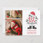 2 Foto Niedlich Santa Baby 1. Weihnachten (Vorderseite)