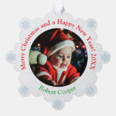 2 Foto Niedlicher und erschwinglicher Weihnachtsba Ornament Karte (Rückseite)