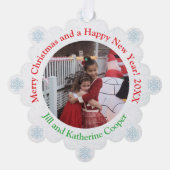 2 Foto Niedlicher und erschwinglicher Weihnachtsba Ornament Karte (Vorderseite)