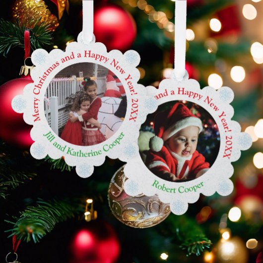2 Foto Niedlicher und erschwinglicher Weihnachtsba Ornament Karte
