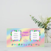 2 Foto Ostereier gestrichen Feiertagskarte (Stehend Vorderseite)