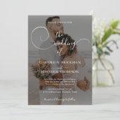 2 Foto Overlay Budget Qr Code Hochzeit Einladung (Stehend Vorderseite)