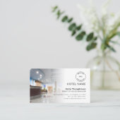 2 Foto Overlay QR Code Hotel Guest House Visitenkarte (Stehend Vorderseite)