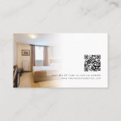 2 Foto Overlay QR Code Hotel Guest House Visitenkarte (Rückseite)