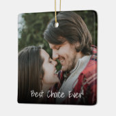 2 Foto Paar in Liebe Beste Wahl je einzigartig Keramikornament (Links)