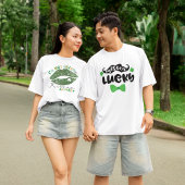 2 Foto Patrick's Day Green Kiss, Me Mister Lucky Tri-Blend Shirt