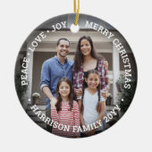 2 Foto Peace Liebe Jory Xmas Simple Overlay Keramik Ornament (Vorne)