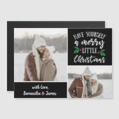 2 Foto Personalisiert Frohe Weihnachten Magnetkart Magnetkarte (Vorne/Hinten)
