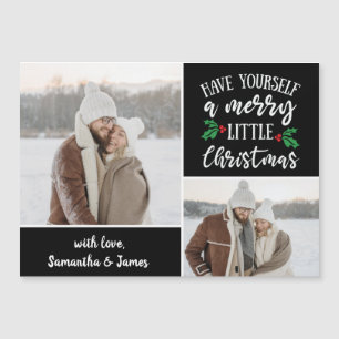 2 Foto Personalisierte Frohe Weihnachten Magnetkar Magnetkarte
