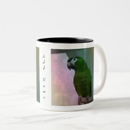 2 Foto Personalisierte Mug Zweifarbige Tasse (VorderseiteRechts)
