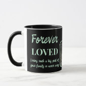 2 Foto Pet Loss Keepake Memorial schwarz grün Tasse (Links)