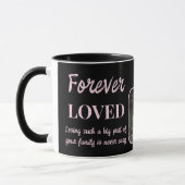 2 Foto Pet Loss Keepake Memorial Schwarz Pink Tasse (Links)