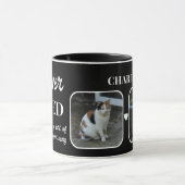 2 Foto Pet Loss Keepake Memorial Schwarz-weiß Tasse (Zentrum)