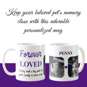 2 Foto Pet Loss Keepake Pet Memorandum lila Kaffeetasse