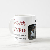 2 Foto Pet Loss Keepake Pet Memorial burgundy Kaffeetasse (Vorderseite Links)