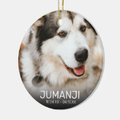 2 Foto Pet Memorial | Christmas Keepake Keramik Ornament (Links)