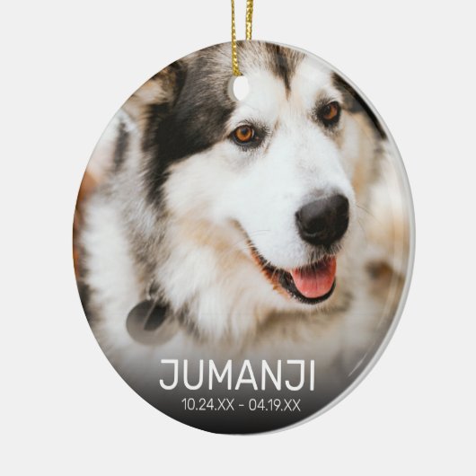 2 Foto Pet Memorial | Christmas Keepake Keramik Ornament (Links)