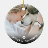 2 Foto Pet Memorial | Christmas Keepake Keramik Ornament (Hinten)