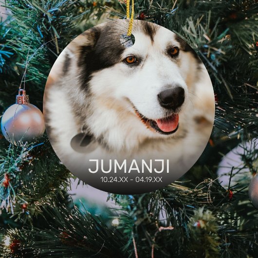 2 Foto Pet Memorial | Christmas Keepake Keramik Ornament