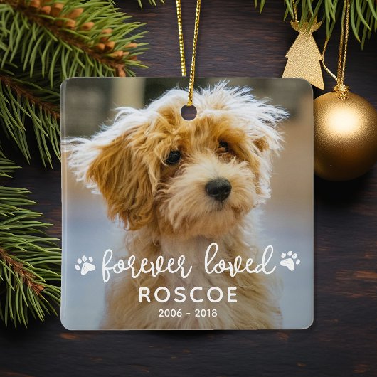 2 Foto Pet Memorial Forever Love Keramikornament