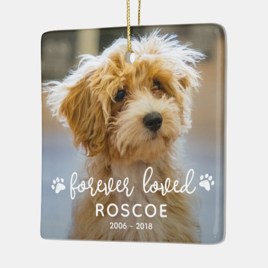 2 Foto Pet Memorial Forever Love Keramikornament (Links)