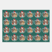 2 Foto Pet Santy Paws Little Helpers Weihnachtsman Geschenkpapier Set (Vorderseite 2)