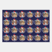 2 Foto Pet Santy Paws Little Helpers Weihnachtsman Geschenkpapier Set (Vorderseite)