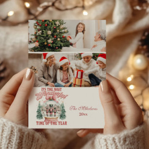 2 Foto Pinker Nussknacker Weihnachts-Wunderland Gl Feiertagskarte