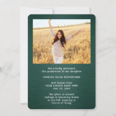 2 Foto Pinsel Grün und Weiß Script Abschluss Ankündigung (Rückseite)