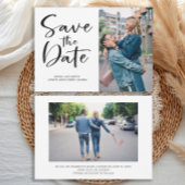 2 Foto Pinselskript Hochzeit speichern Sie das Dat Save The Date