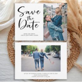 2 Foto Pinselskript Hochzeit speichern Sie das Dat Save The Date