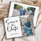 2 Foto Pinselskript Hochzeit speichern Sie das Dat Save The Date