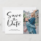 2 Foto Pinselskript Hochzeit speichern Sie das Dat Save The Date (Vorderseite)