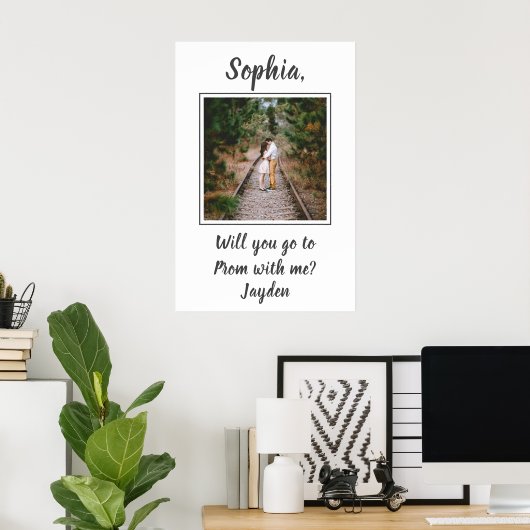 2 Foto Prom oder HOCO Vorschlag Niedlicher Vorschl Poster (Heimbüro)