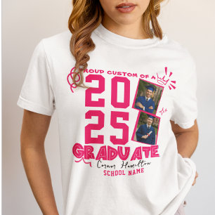2 Foto Proud Familie Personalisierter Abschluss Tri-Blend Shirt